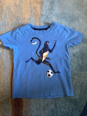 Tea Collection Blue Monkey Soccer Tee